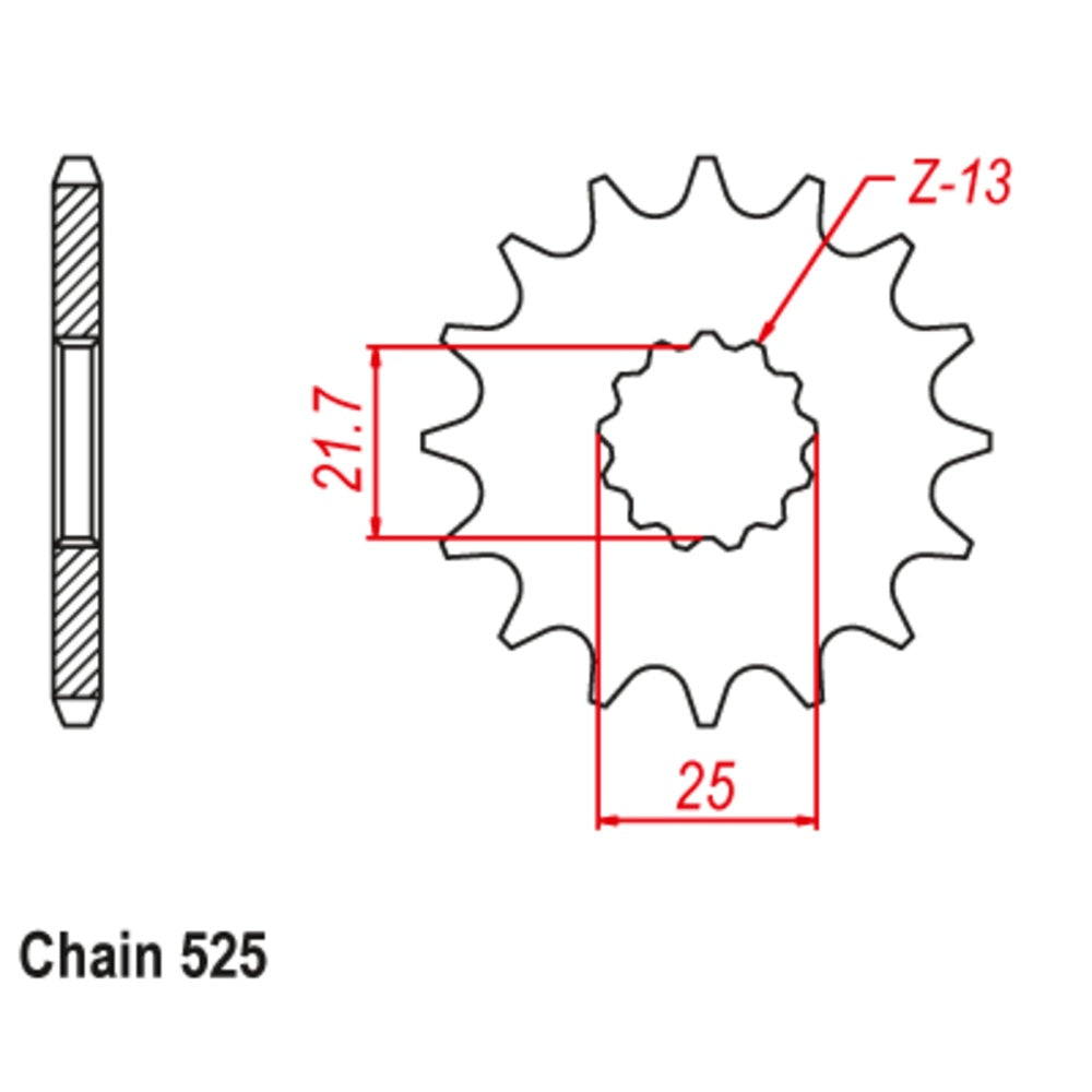 16T - Front Sprocket - Kawasaki/Suzuki