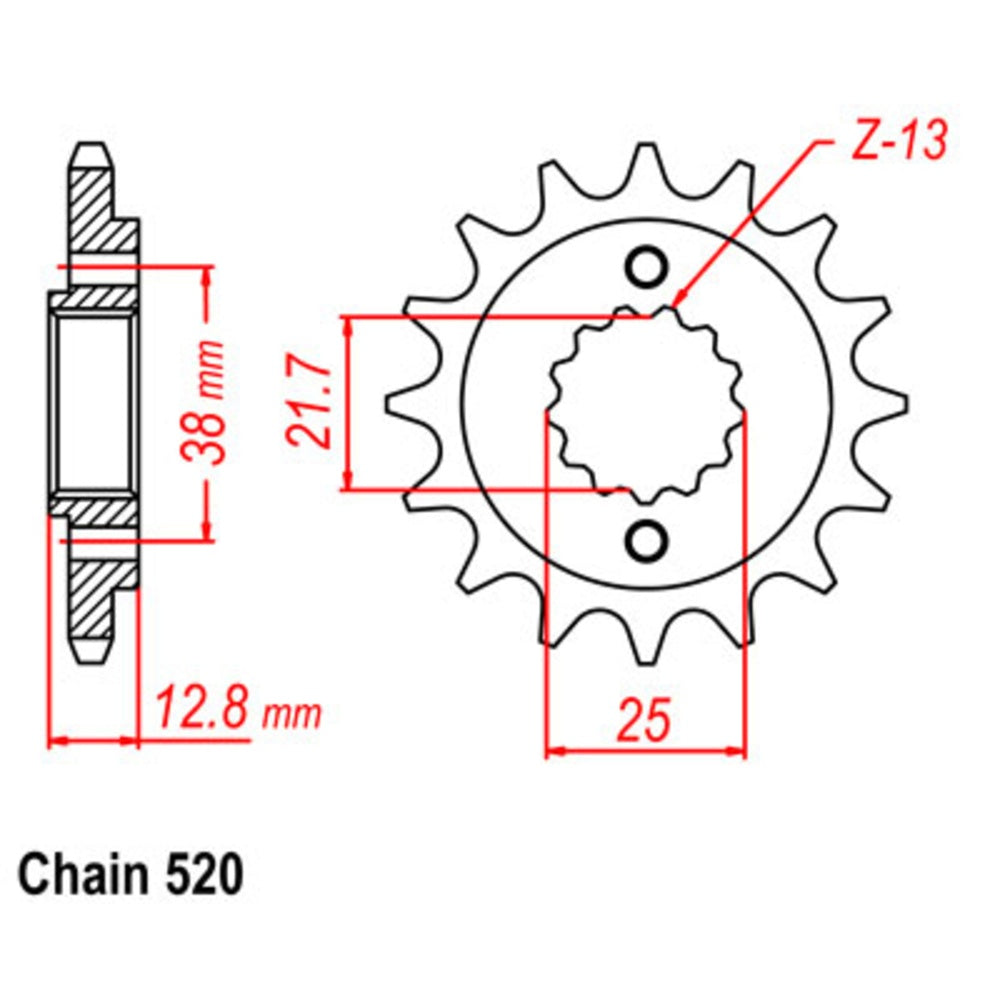 16T - Front Sprocket - Kawasaki