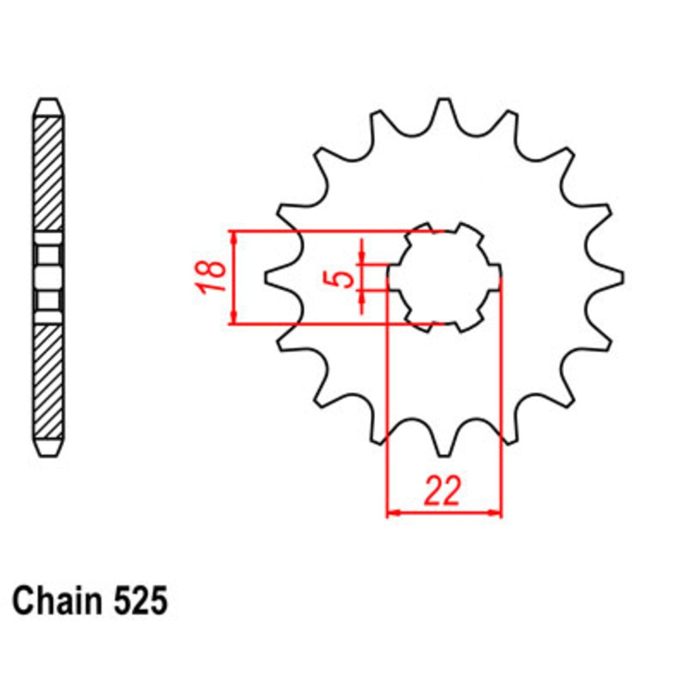 15T - Front Sprocket - Suzuki