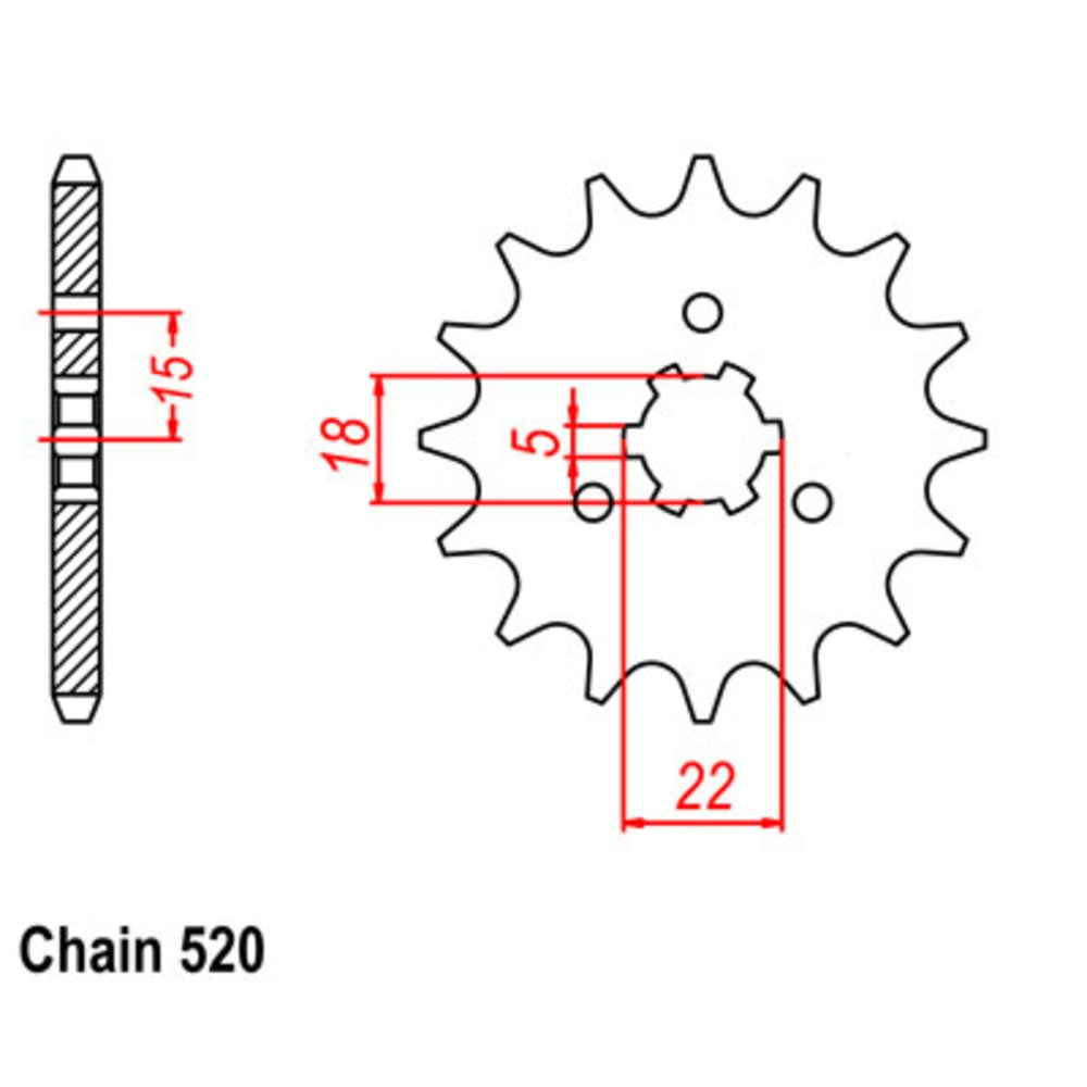 13T - Front Sprocket - Kawasaki