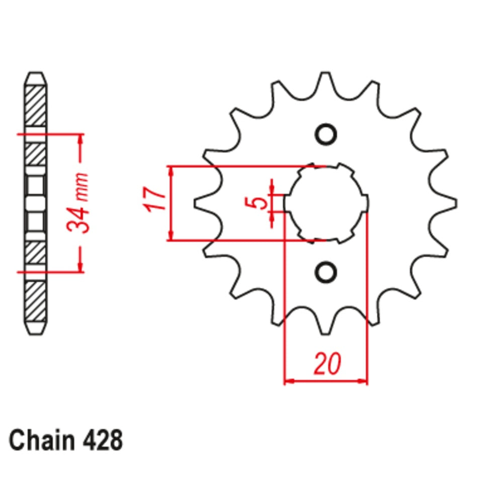 16T - Front Sprocket - Honda CBR125