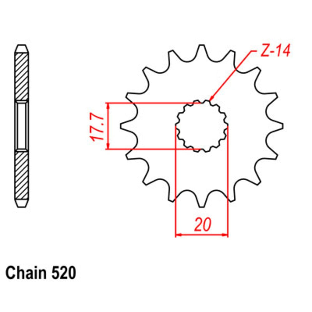 12T - Front Sprocket - Yamaha