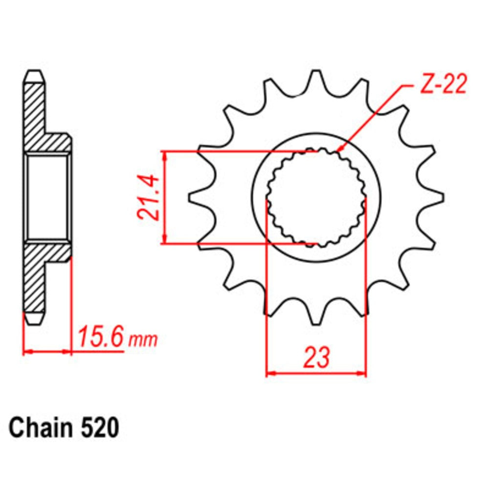 14T - Front Sprocket - Yamaha