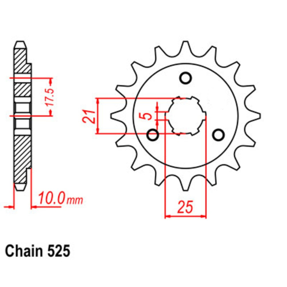 14T - Front Sprocket - Suzuki