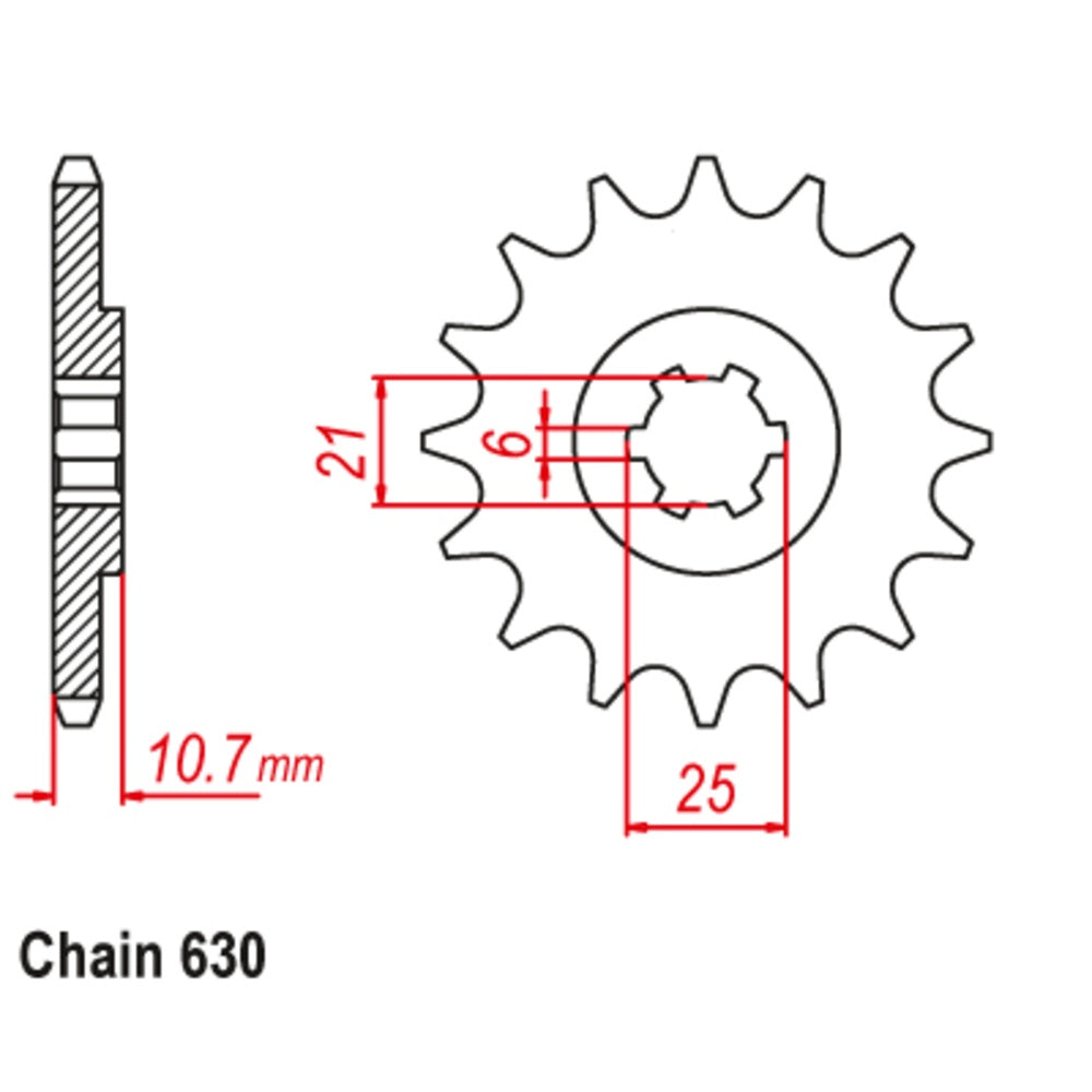 16T - Front Sprocket - Honda