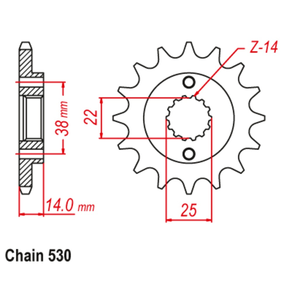 15T - Front Sprocket - Ducati