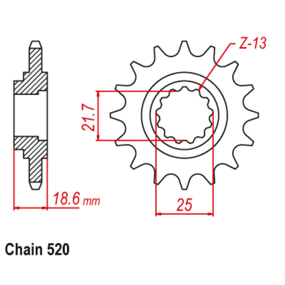 15T - Front Sprocket - Kawasaki Z750 J1-J2