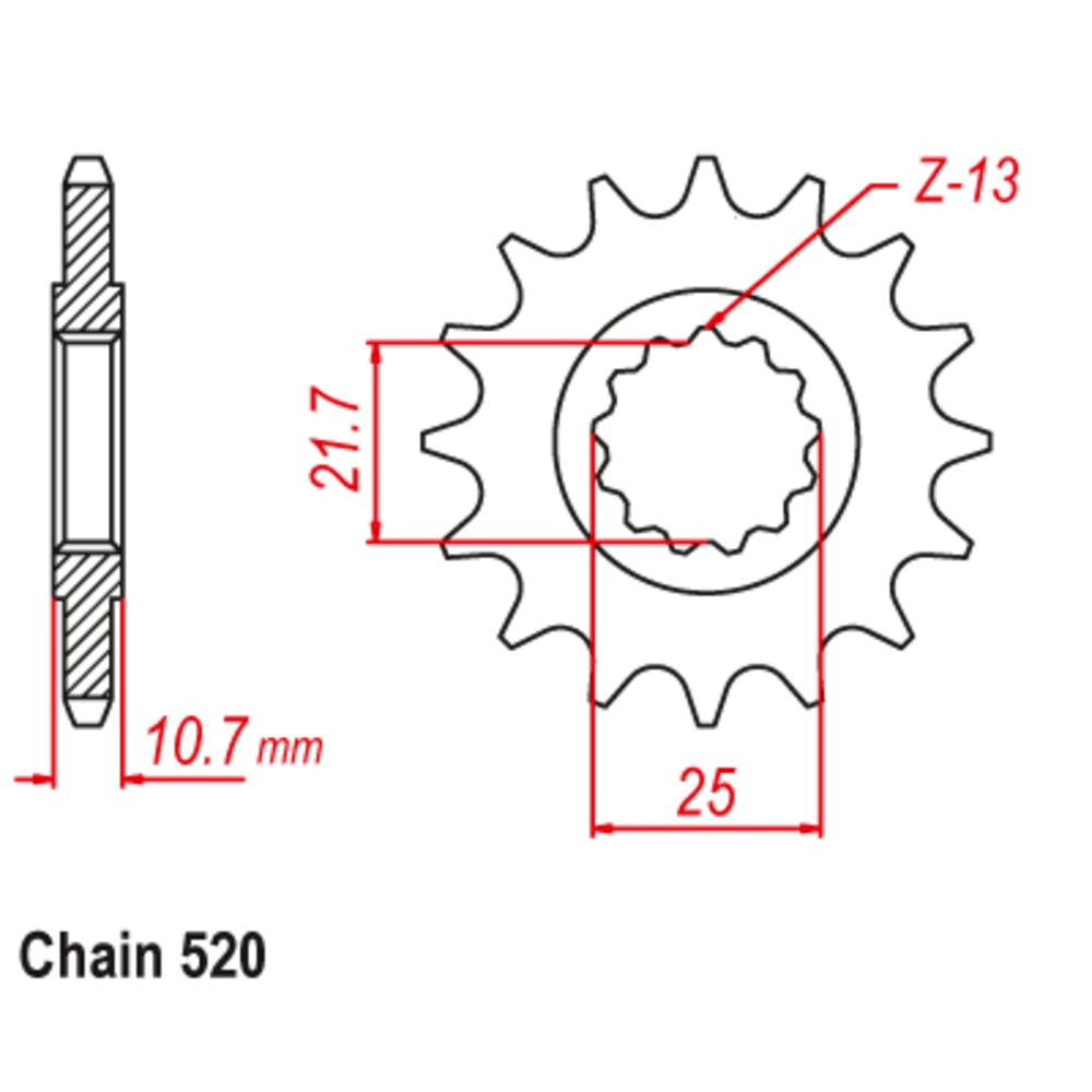 16T - Front Sprocket - Yamaha