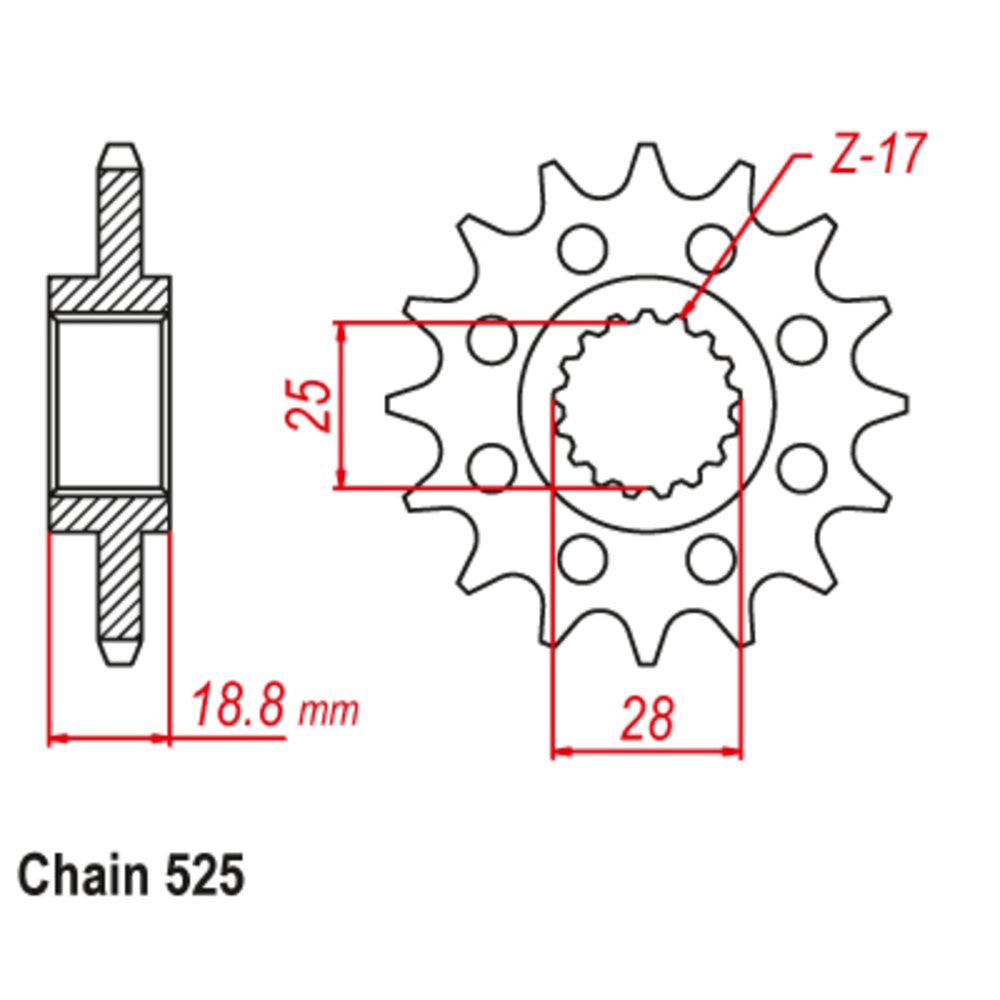16T - Front Sprocket - Aprilia 1000RSV