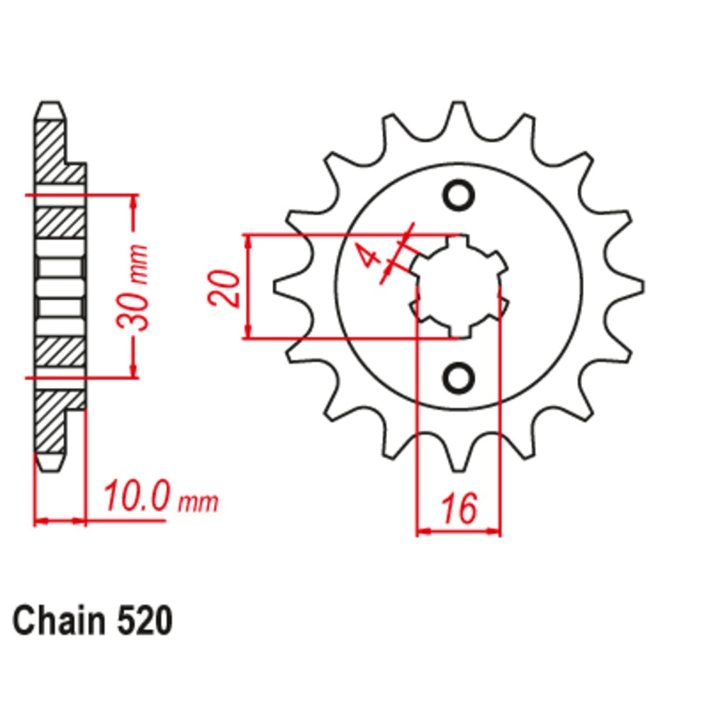 14T - Front Sprocket - Cagiva 125 RS
