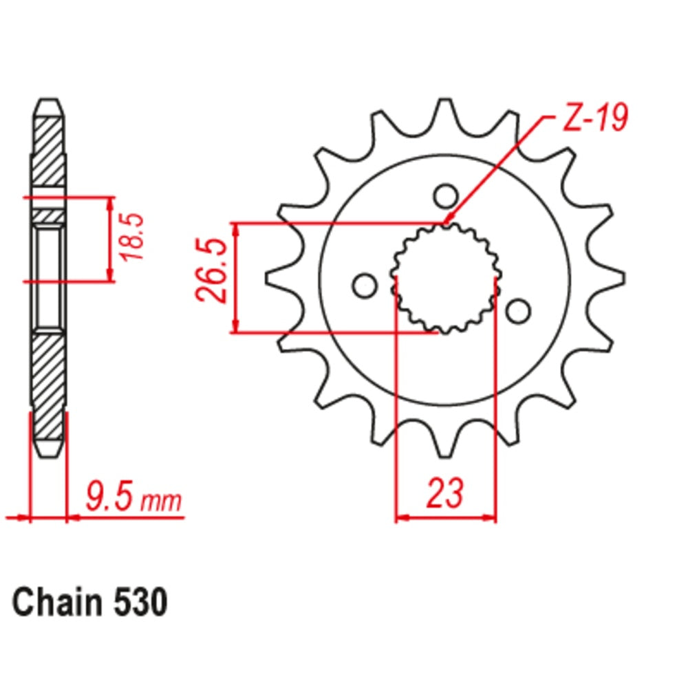 21T - Front Sprocket - Harley