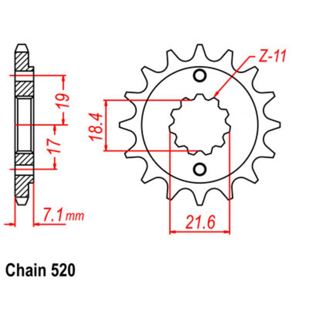13T - Front Sprocket - Honda