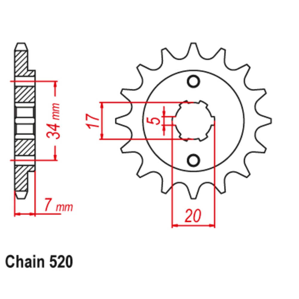 14T - Front Sprocket - Honda
