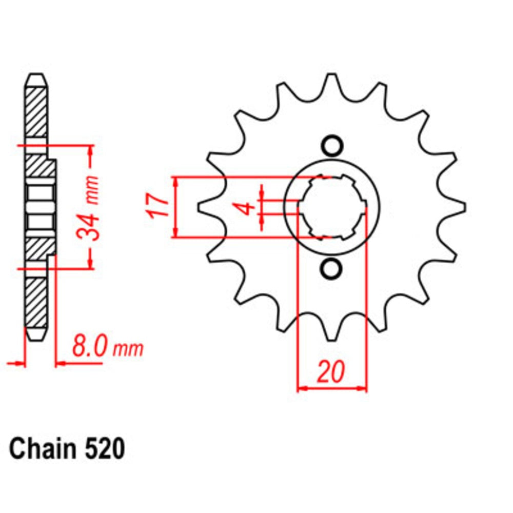 15T - Front Sprocket - Honda
