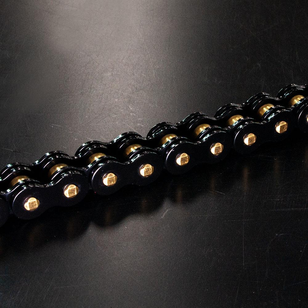 RK CHAIN 520GXW - 120 LINK - BLACK/GOLD