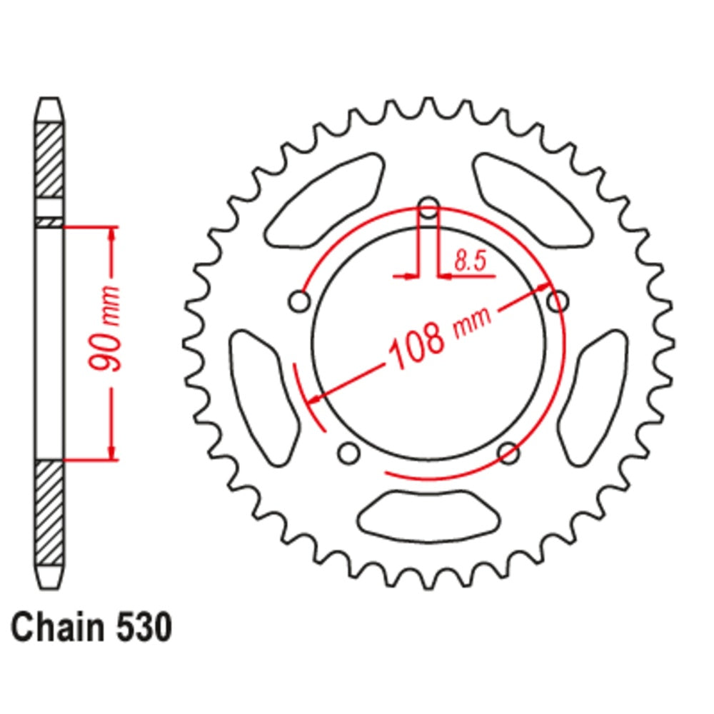 40T - Rear Sprocket - Ducati