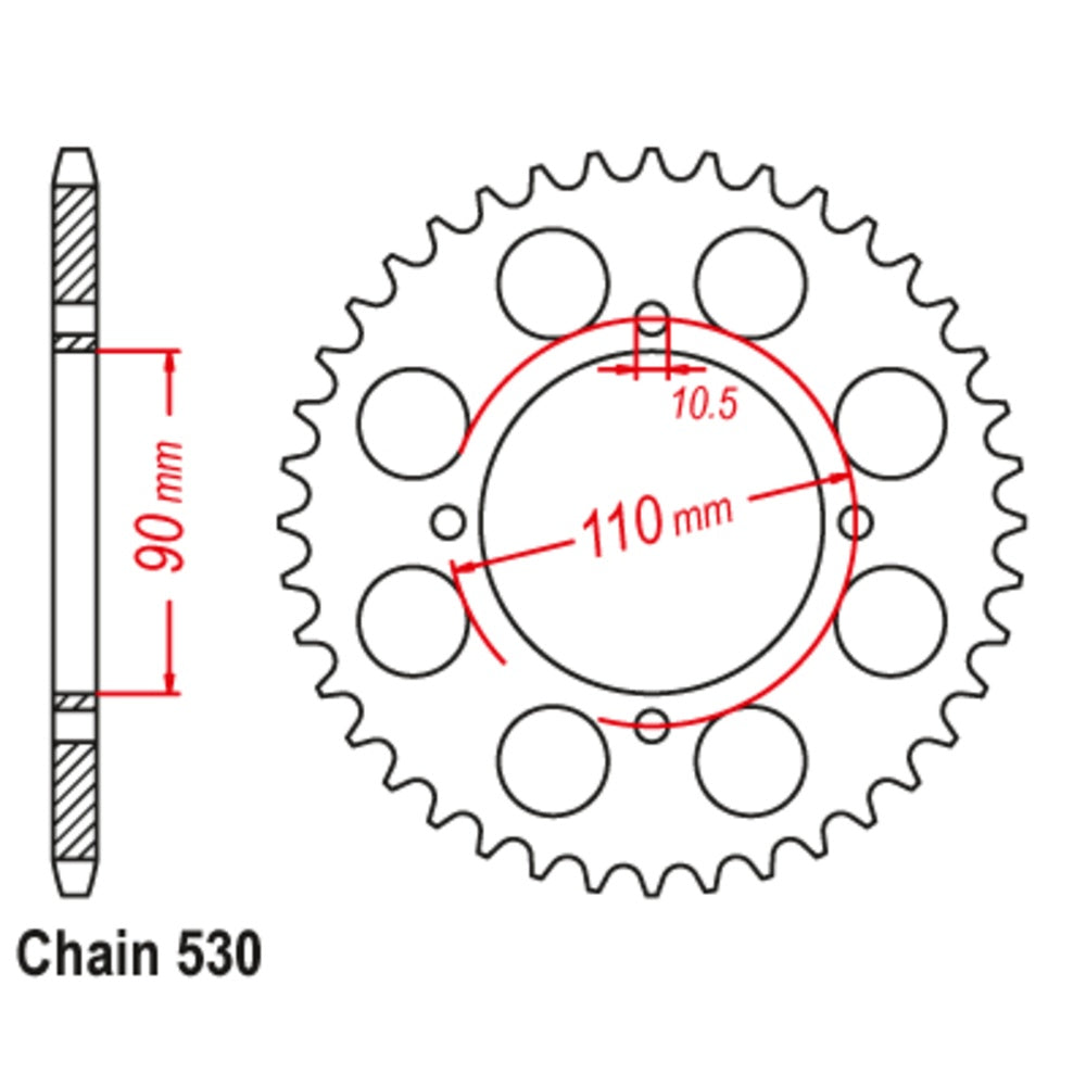 37T - Rear Sprocket - Yamaha