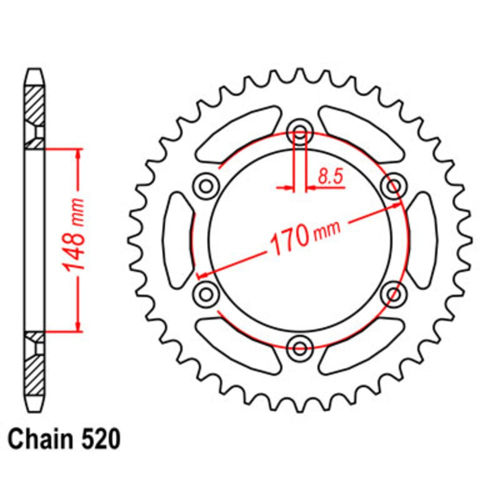 45T - Rear Sprocket - Suzuki