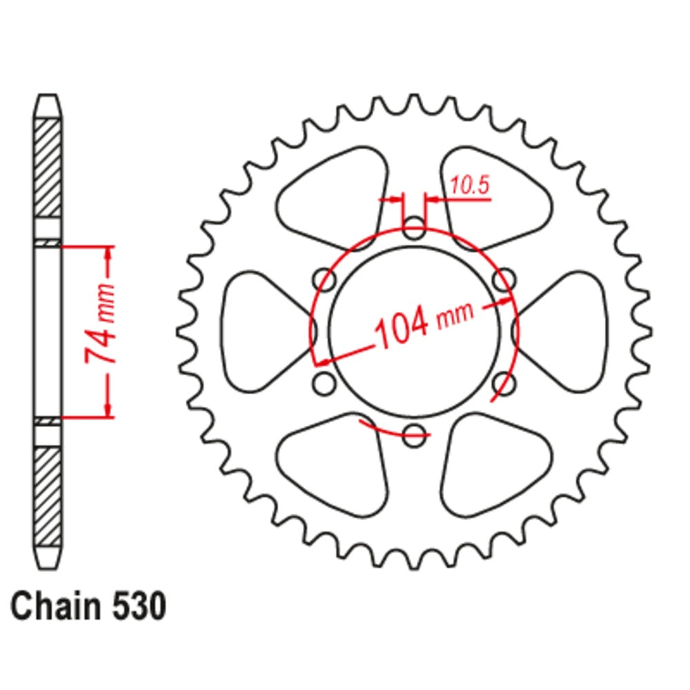 42T - Rear Sprocket - Kawasaki