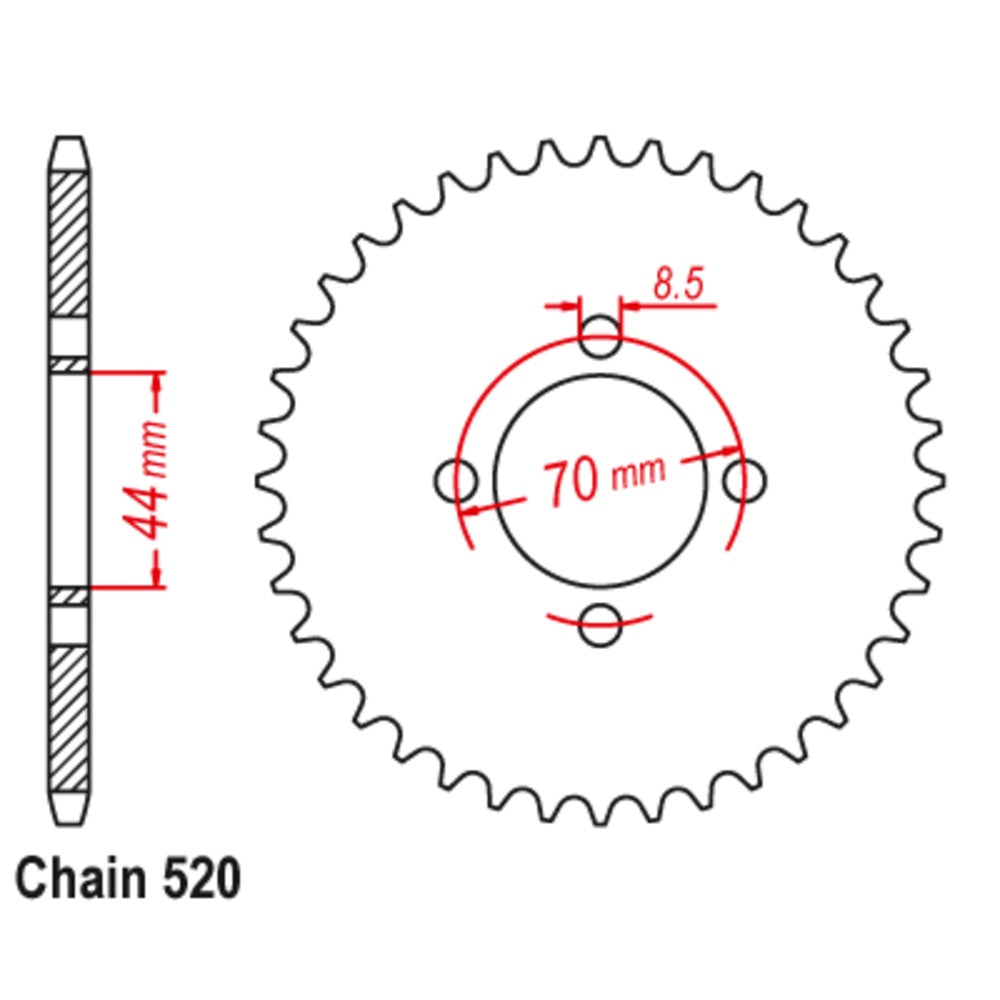 22T - Rear Sprocket - Kawasaki/Suzuki