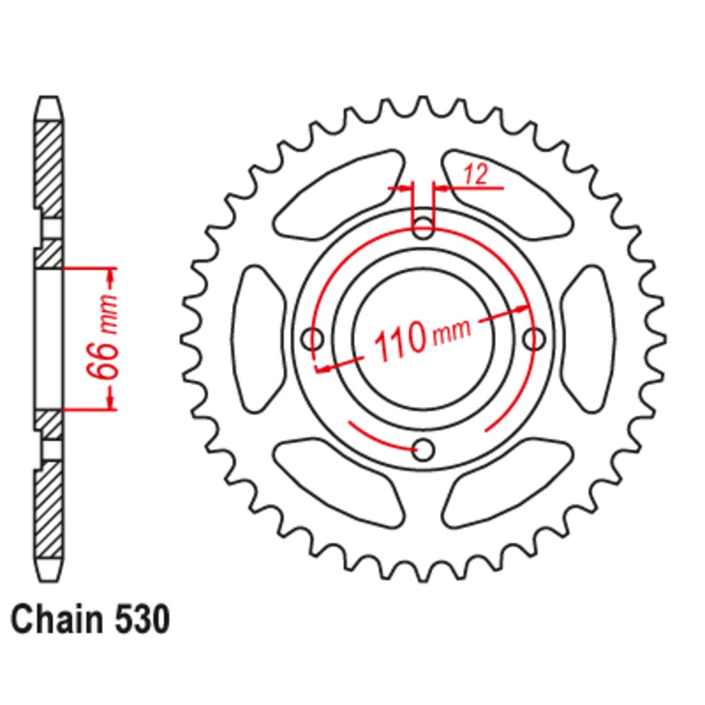 38T - Rear Sprocket - Yamaha