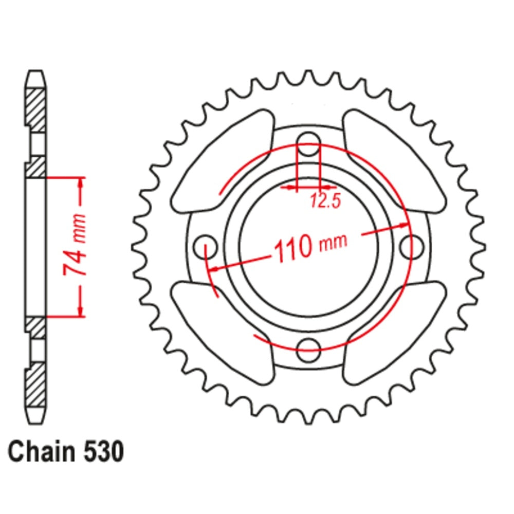 43T - Rear Sprocket - Yamaha