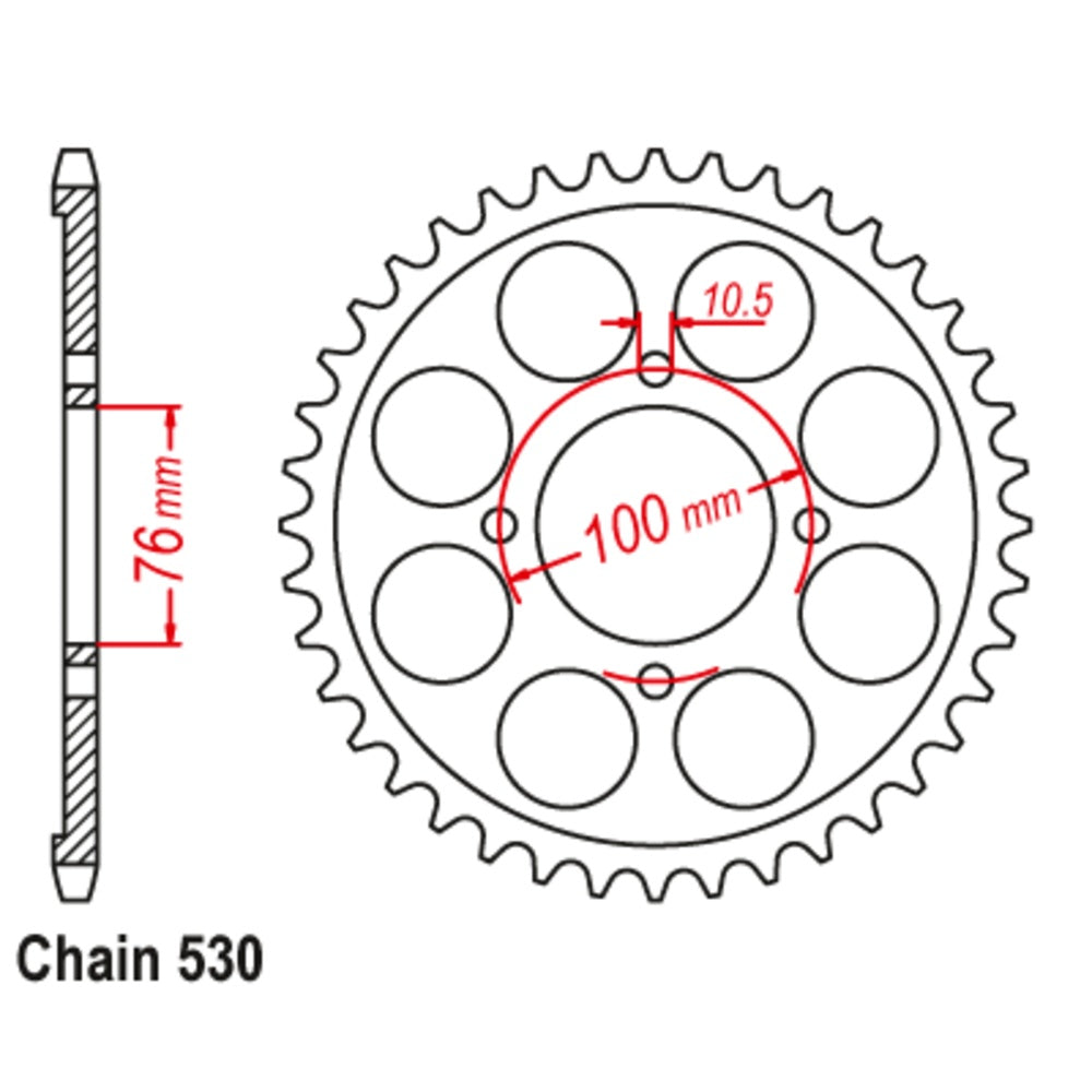 46T - Rear Sprocket - Suzuki