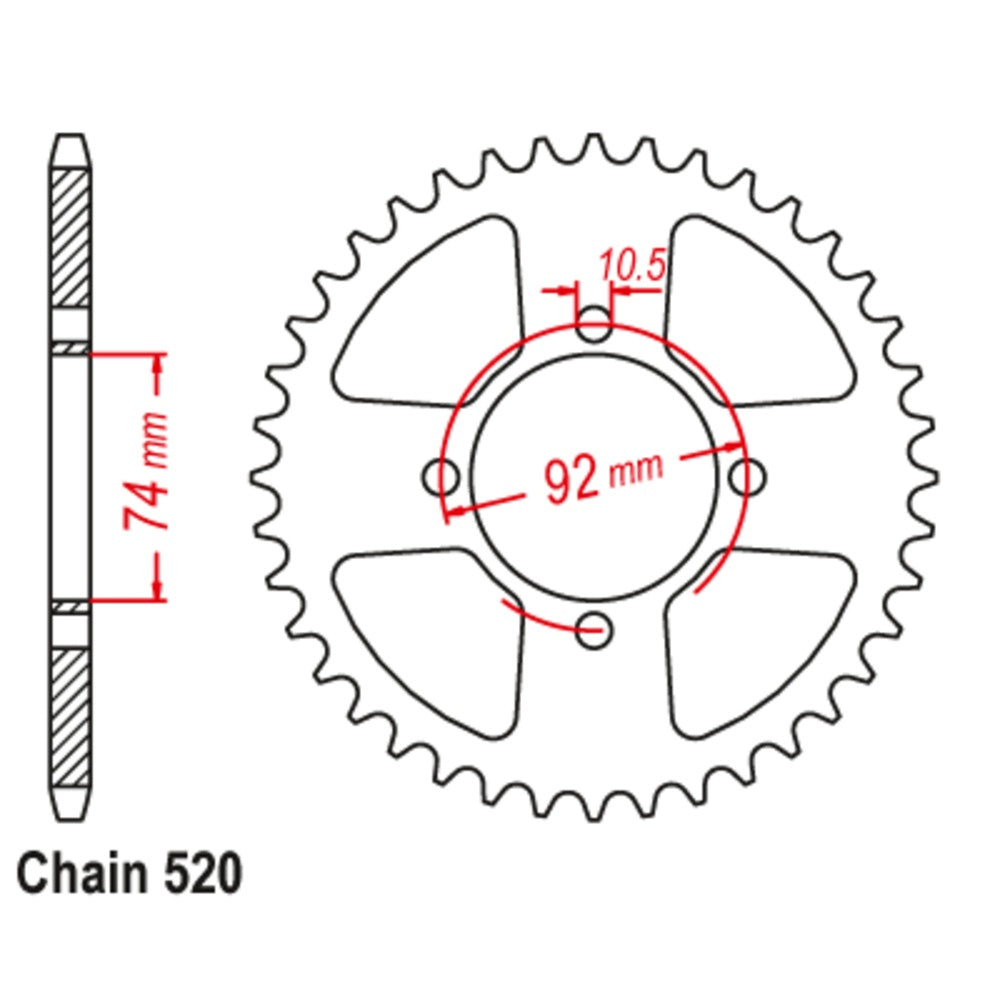 42T - Rear Sprocket - Yamaha