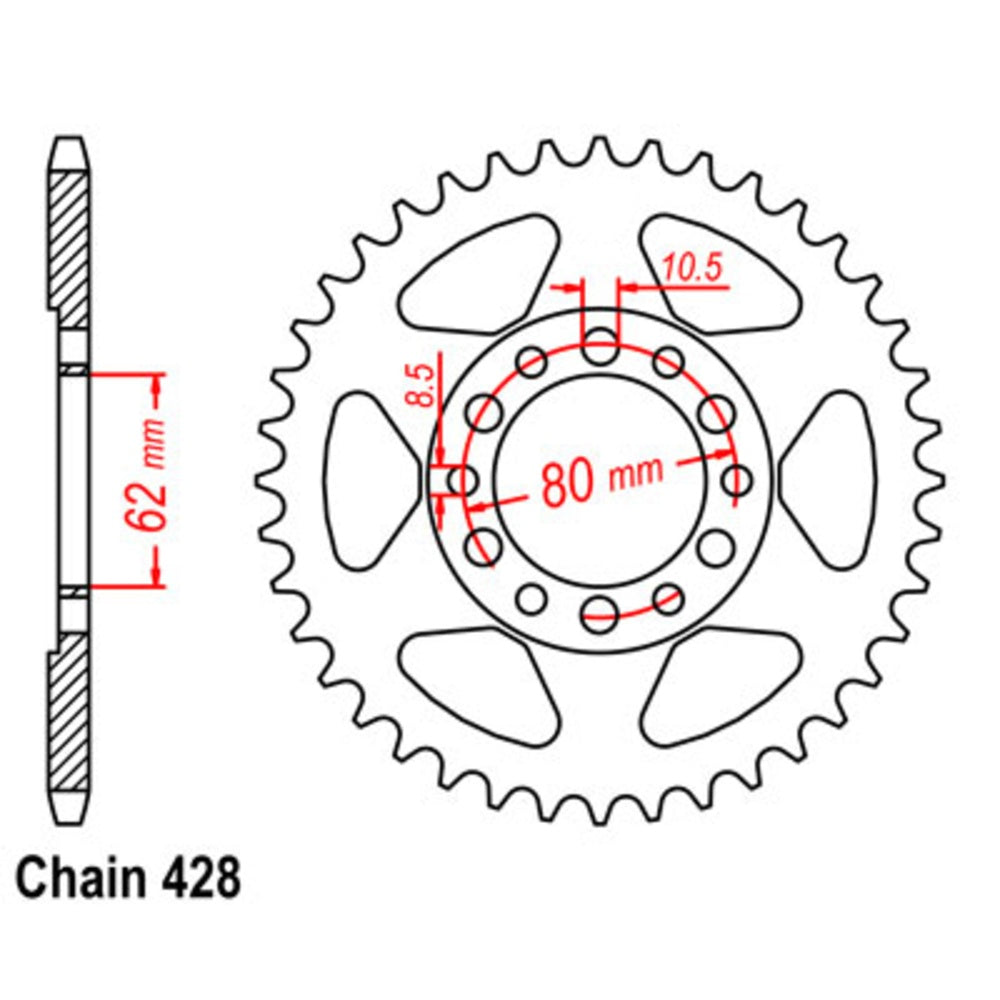 46T - Rear Sprocket - Yamaha