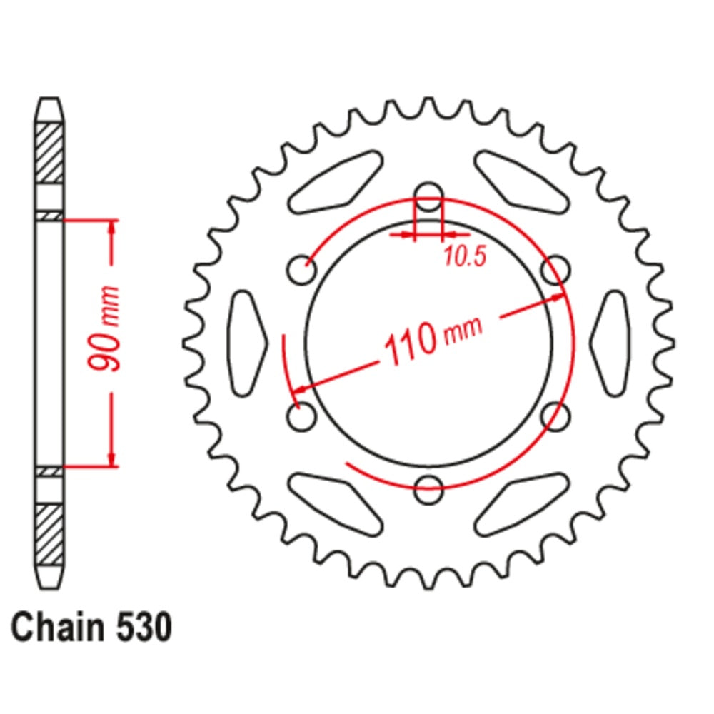 34T - Rear Sprocket - Yamaha