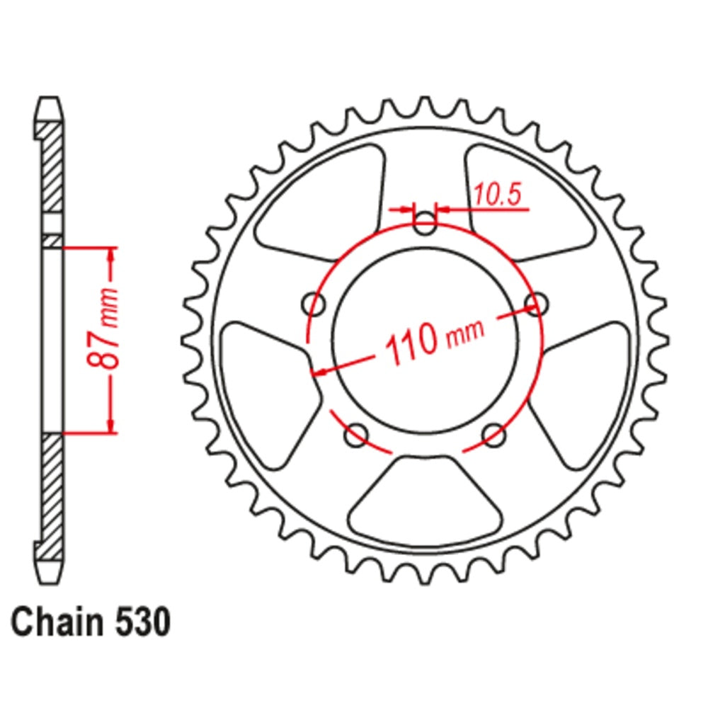 45T - Rear Sprocket - Suzuki