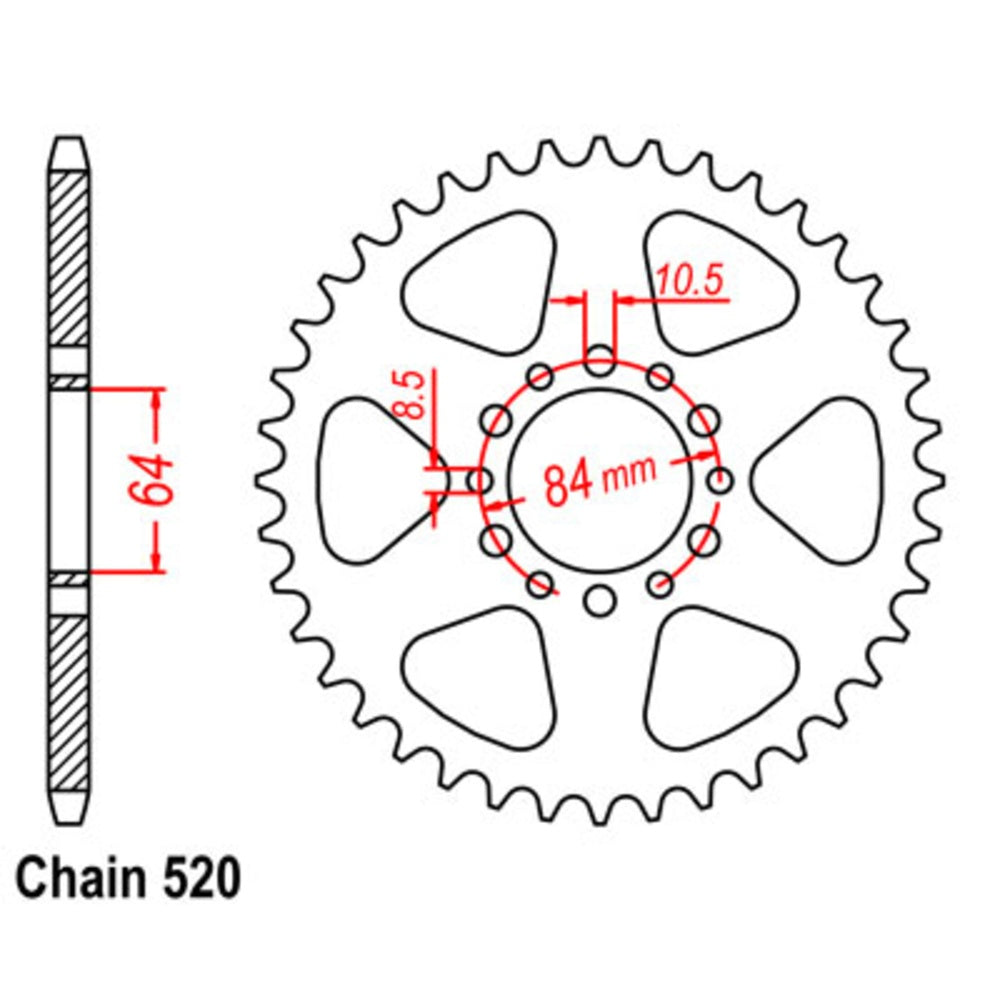 39T - Rear Sprocket - Suzuki
