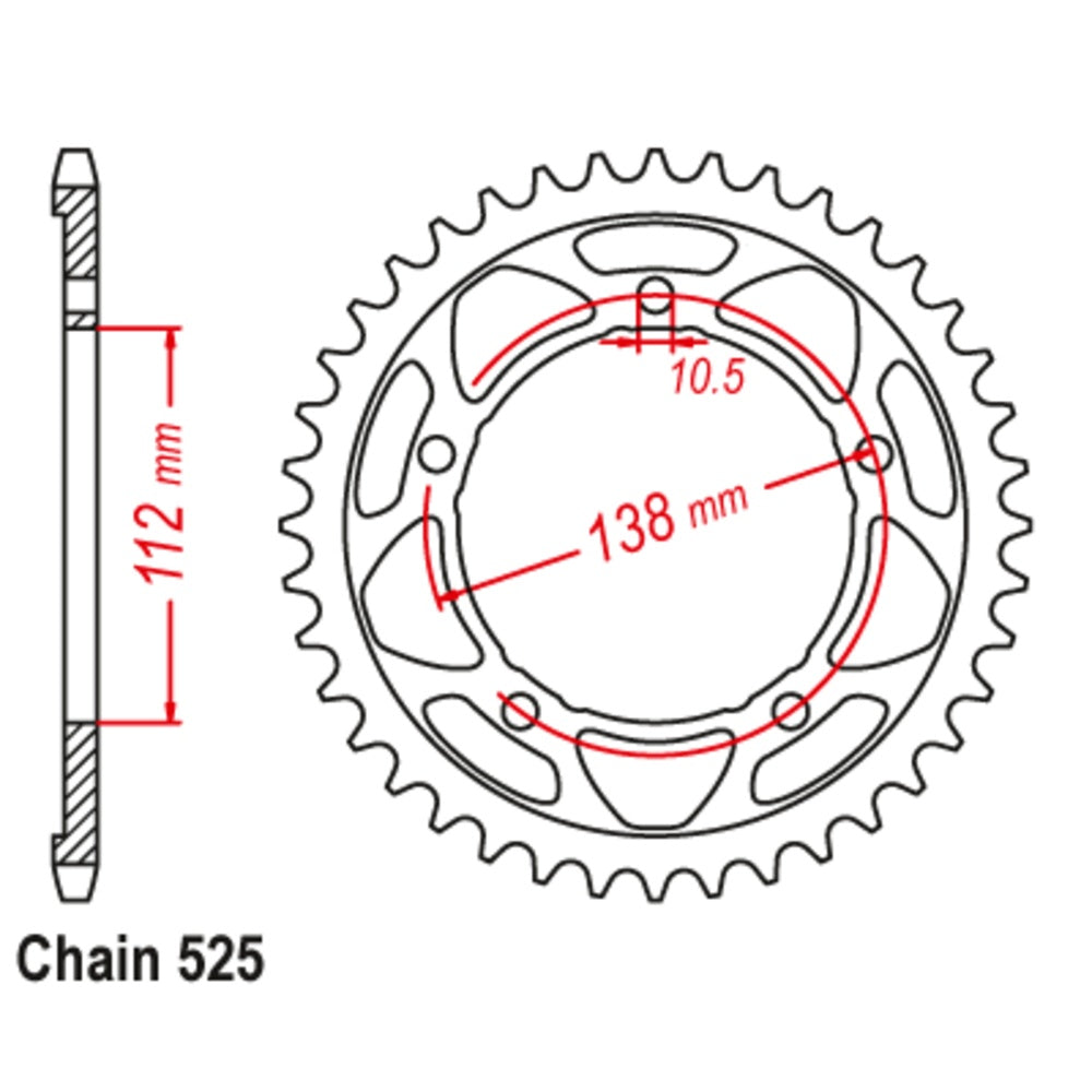 41T - Rear Sprocket - Yamaha R1