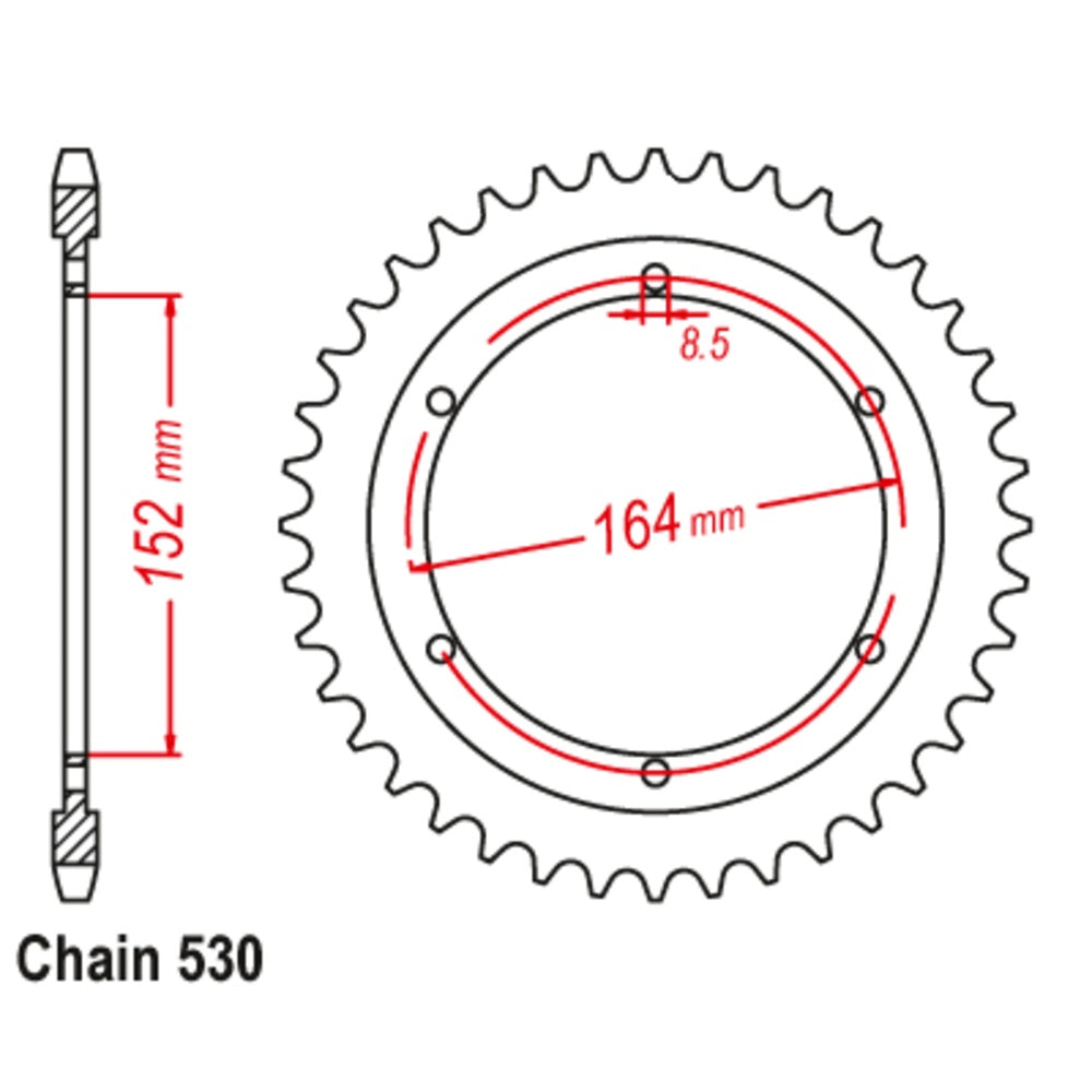44T - Rear Sprocket - Yamaha