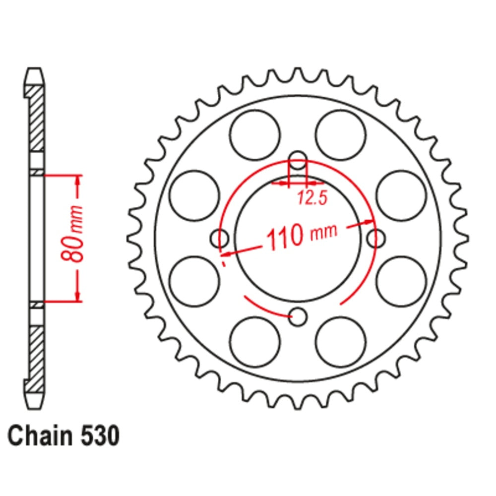 45T - Rear Sprocket - Honda