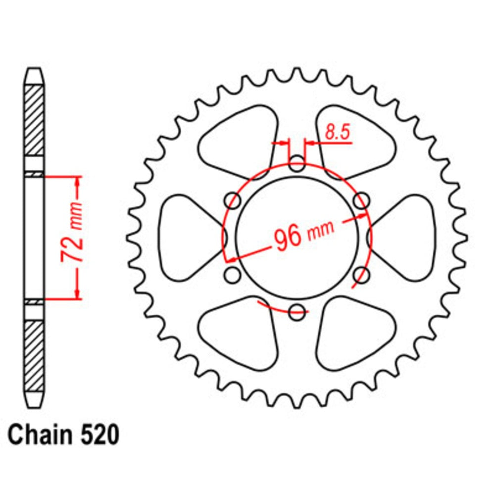 43T - Rear Sprocket - Suzuki