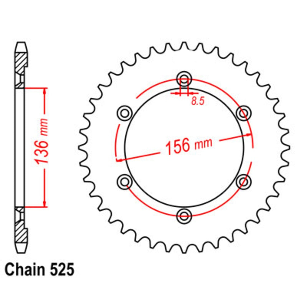 46T - Rear Sprocket - Suzuki