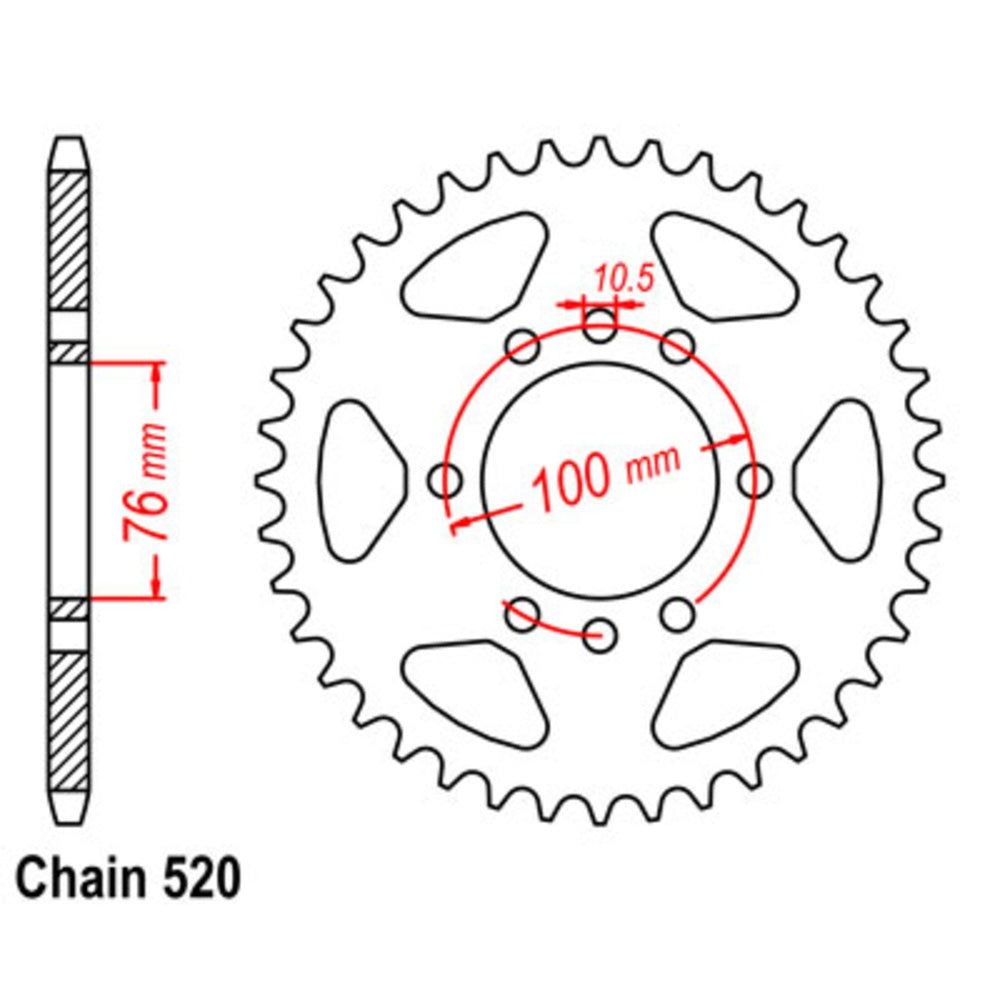 43T - Rear Sprocket - Suzuki
