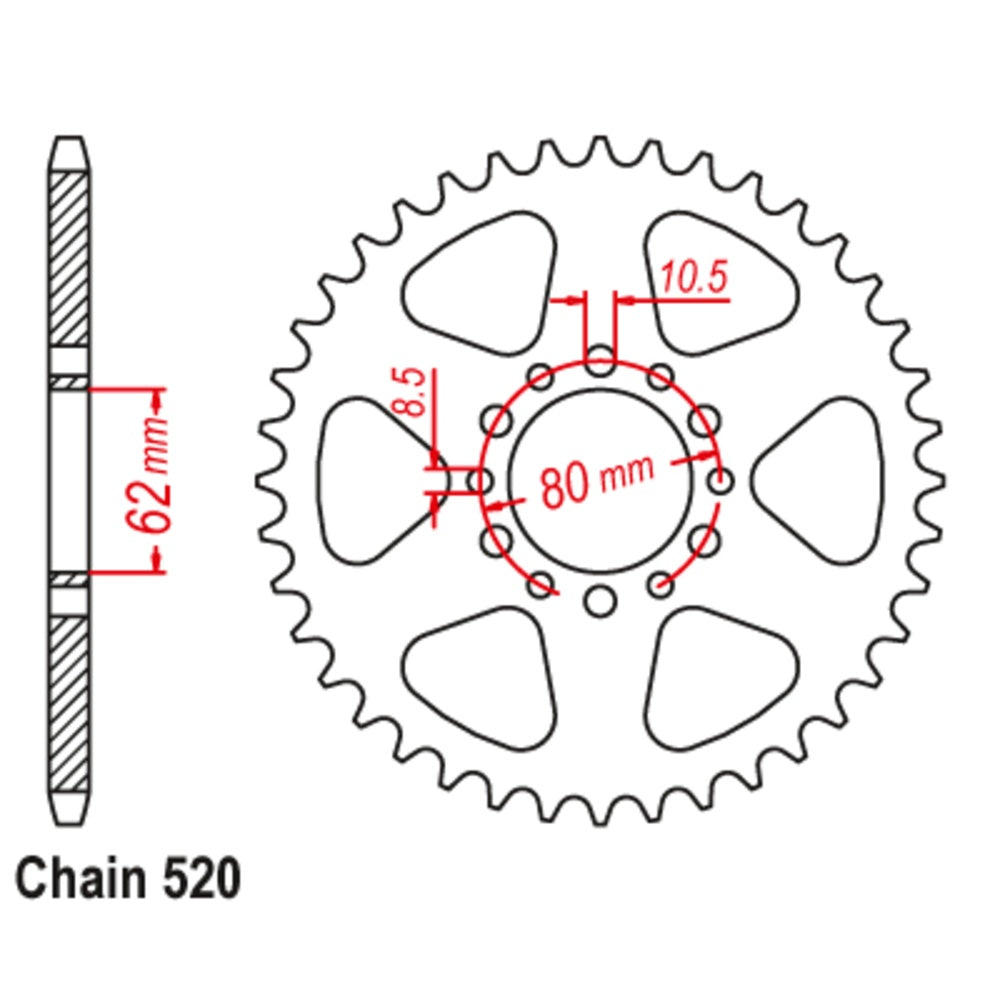 41T - Rear Sprocket - Yamaha