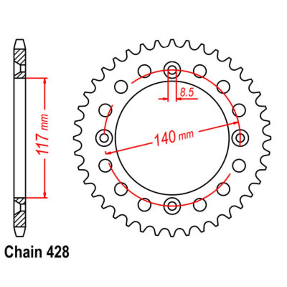 46T - Rear Sprocket - Yamaha