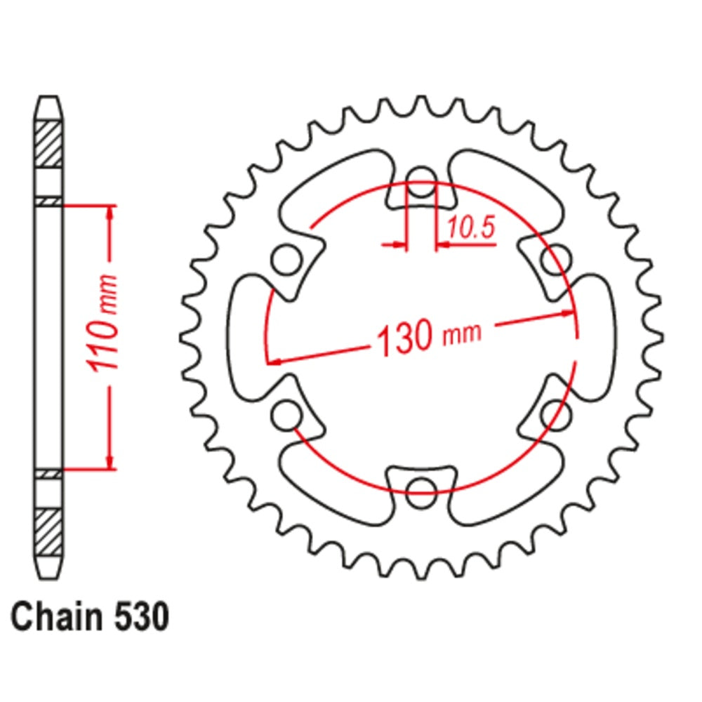 40T - Rear Sprocket - Can-Am DS 650