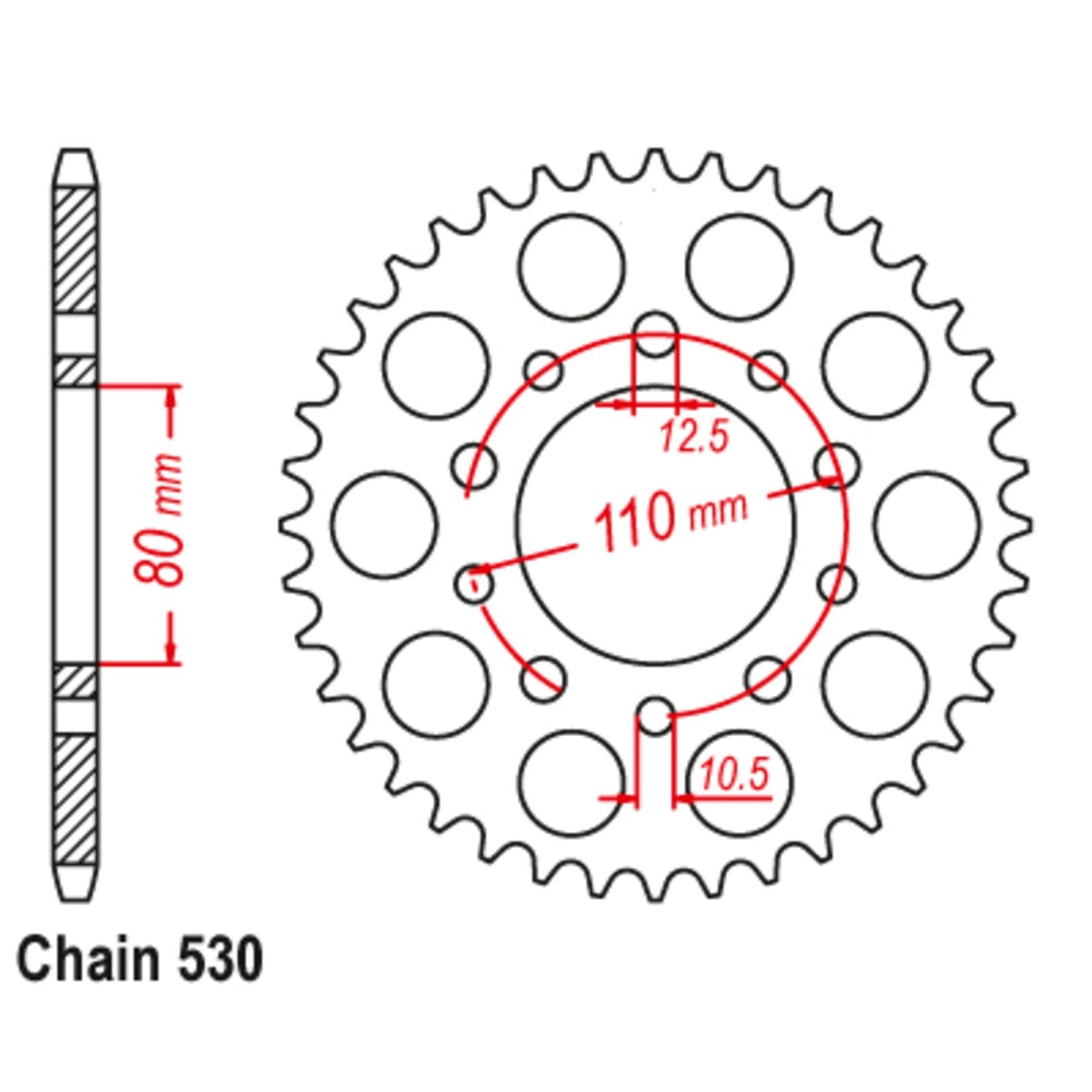 46T - Rear Sprocket - Honda