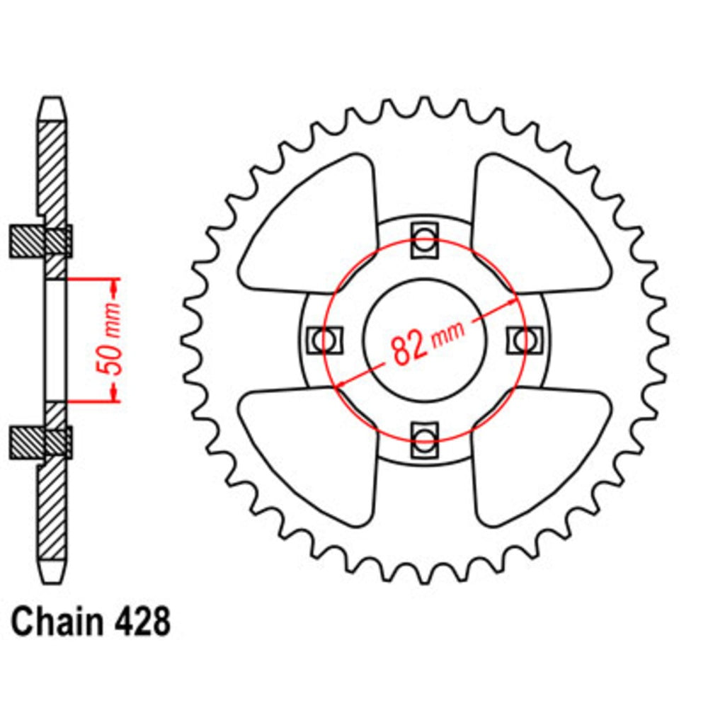 45T - Rear Sprocket - Honda