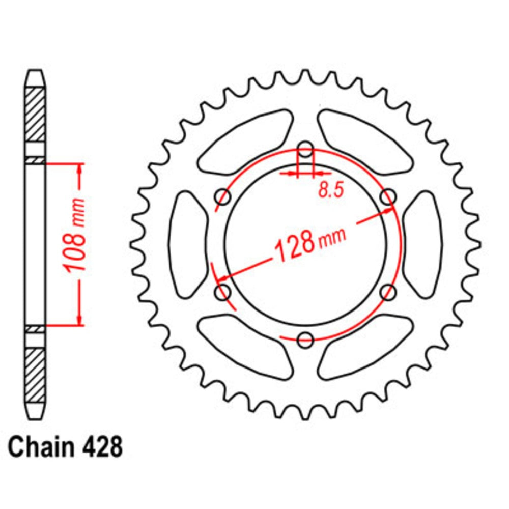 42T - Rear Sprocket - Suzuki