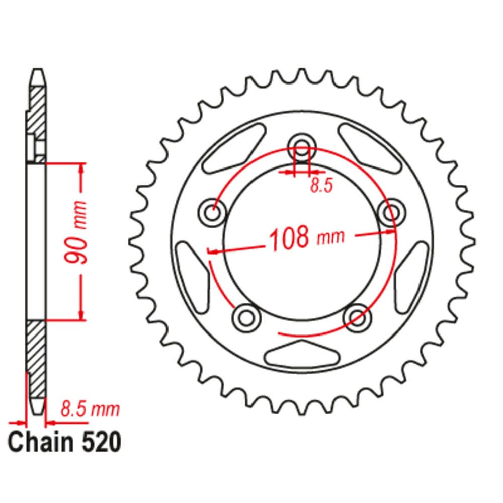 40T - Rear Sprocket - Ducati