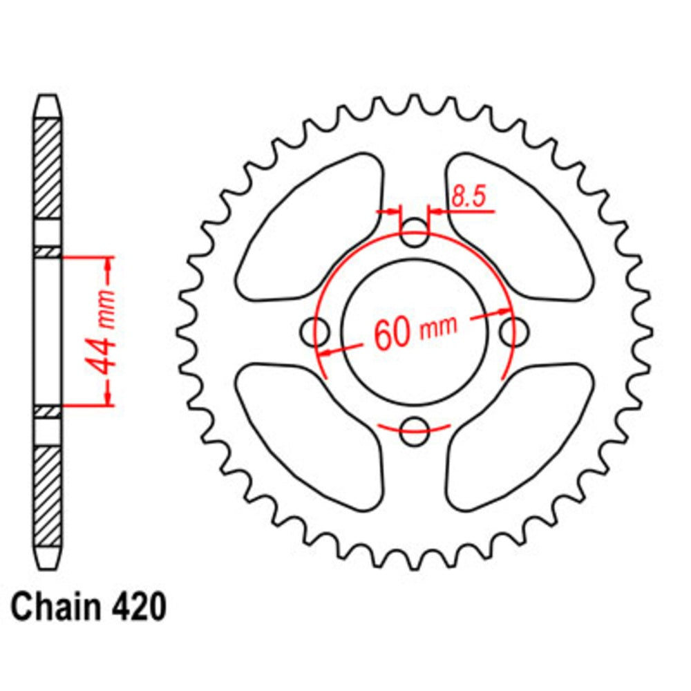 46T - Rear Sprocket - Yamaha
