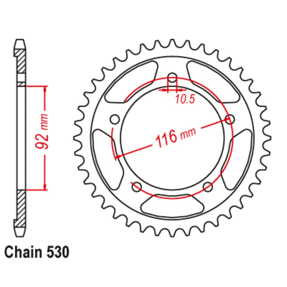 42T - Rear Sprocket - Kawasaki