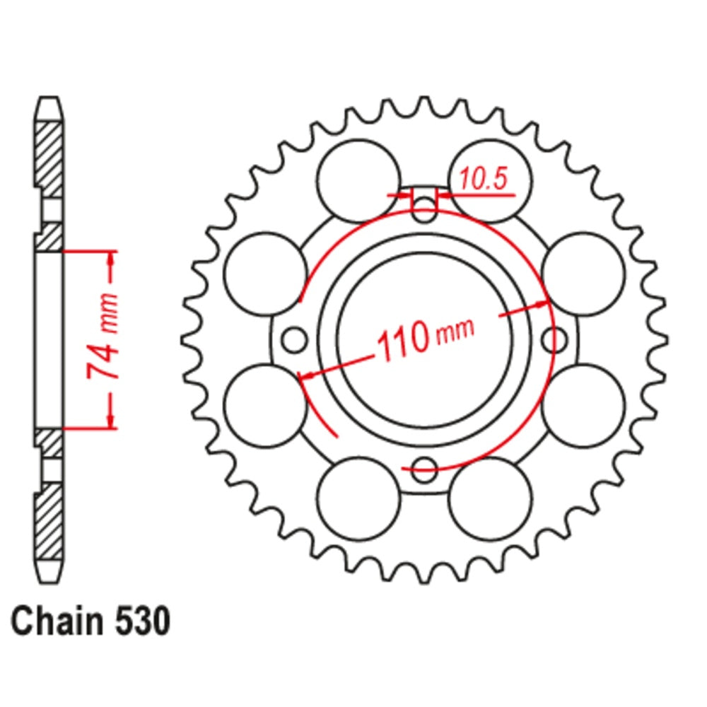 41T - Rear Sprocket - RD250 LC