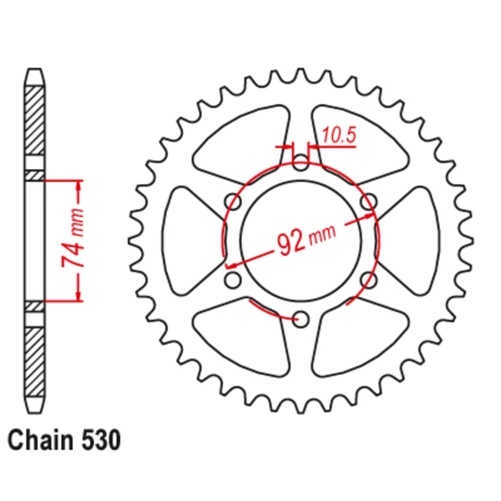 45T - Rear Sprocket - Yamaha