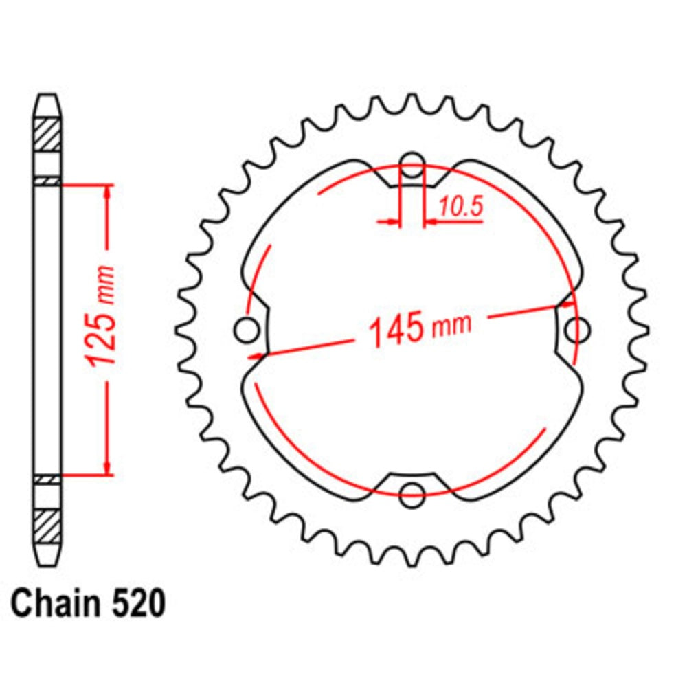 38T - Rear Sprocket - Yamaha